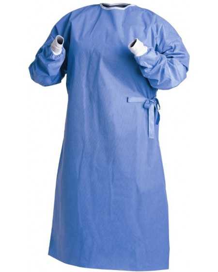 Surblouse jetable polypropylène 25 grammes - Bleu Surblouse jetable polypropylène 25 grammes - Bleu